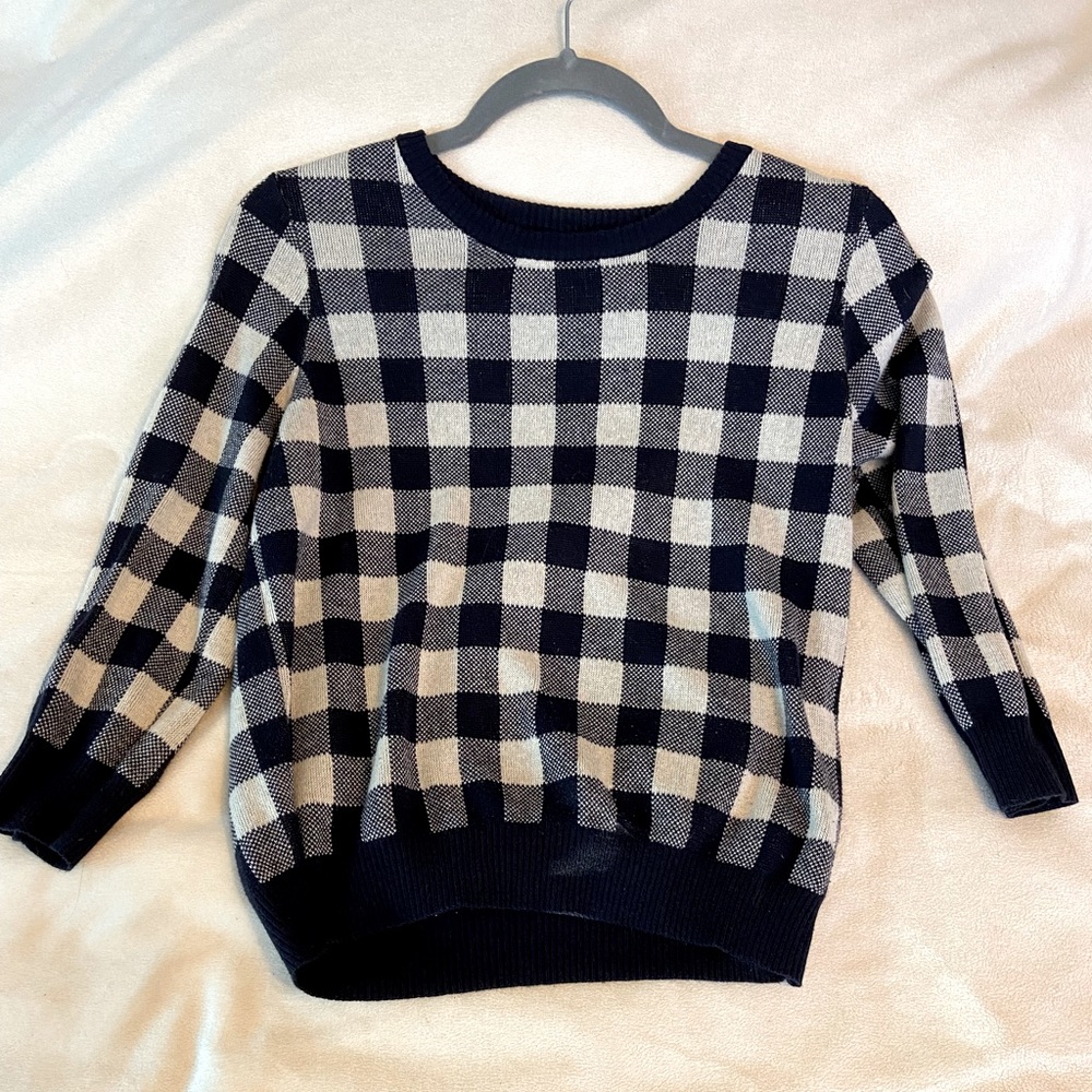Medium navy blue checkers sweater from Forever 21.